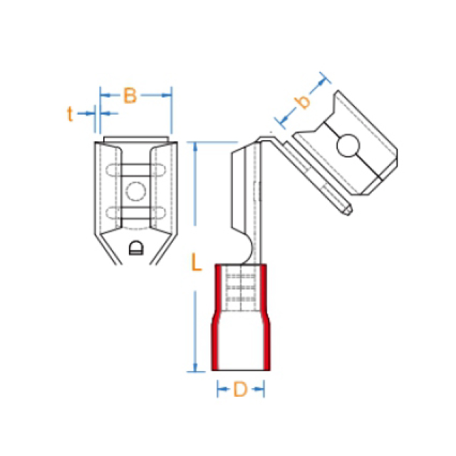 肩背形（公母）绝缘接头