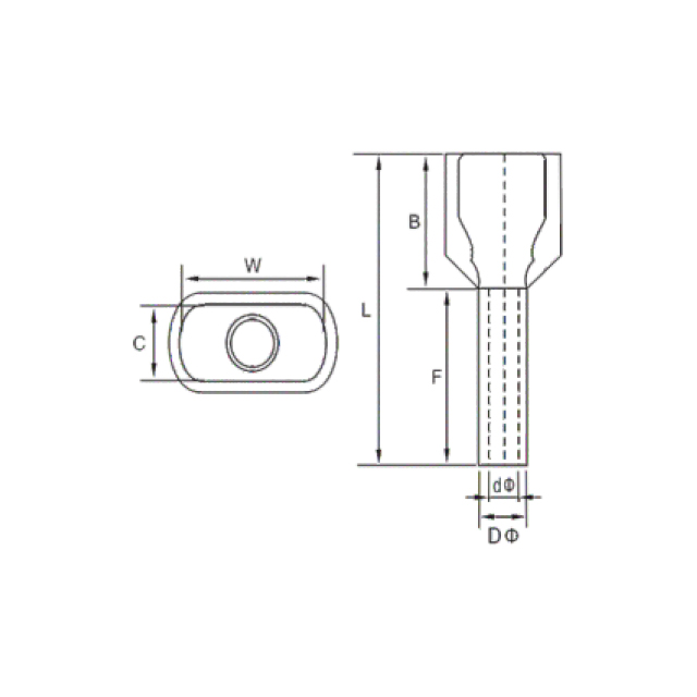 双线管形绝缘端子