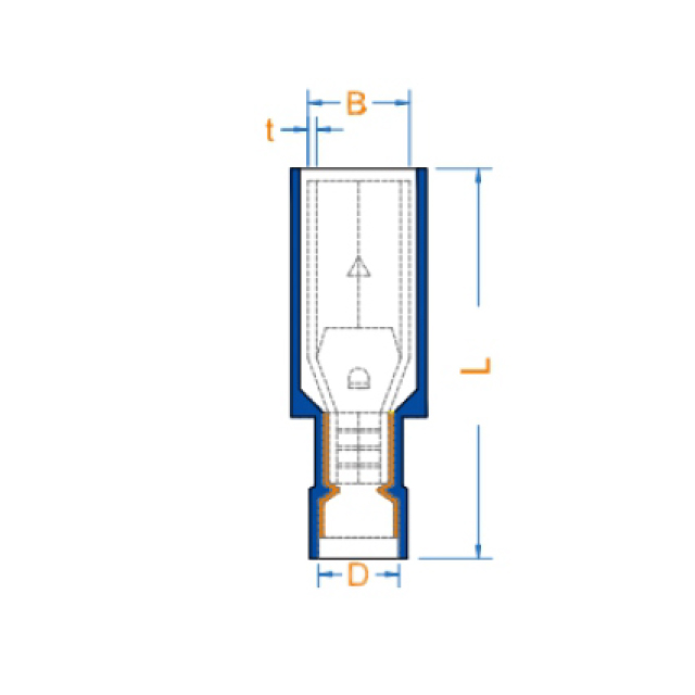 子弹形母（双压式尼龙）绝缘接头