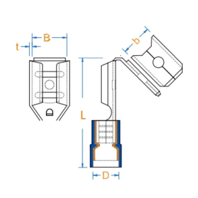 肩背形公母（双压式尼龙）绝缘接头