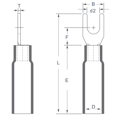 叉形热缩防水端子
