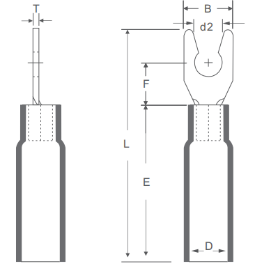 锁扣形热缩防水端子